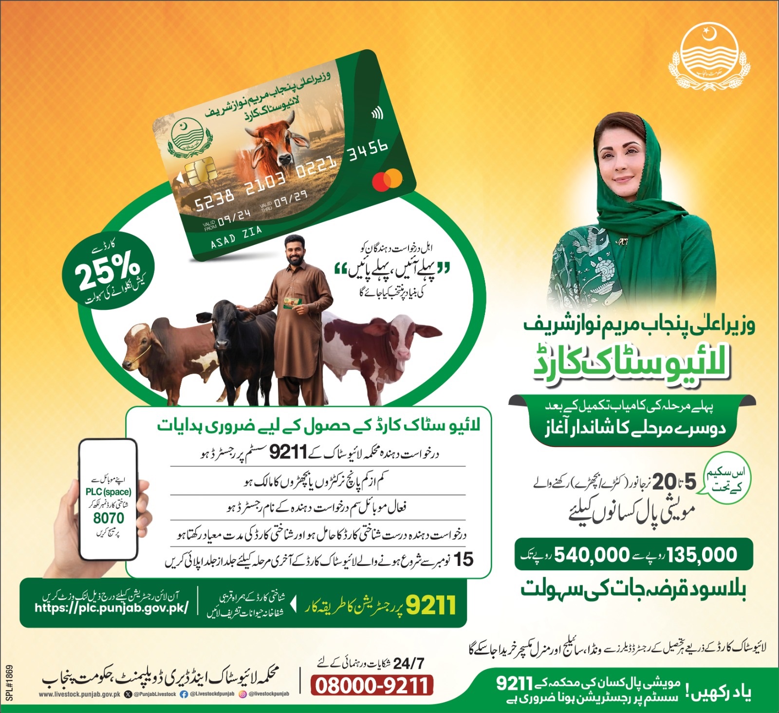 CM Punjab Livestock Card Phase 2 Advertisement